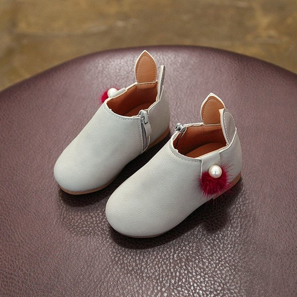 Baby Girl Shoes Boots Breathable Low-Heeled Kids Girls Shoes Spring Fashionable Children Shoes PU Leather