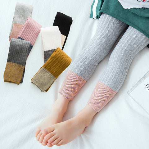 Baby little Girls Cable Knit Cotton Tights Leggings Stocking Pants 3 Pack
