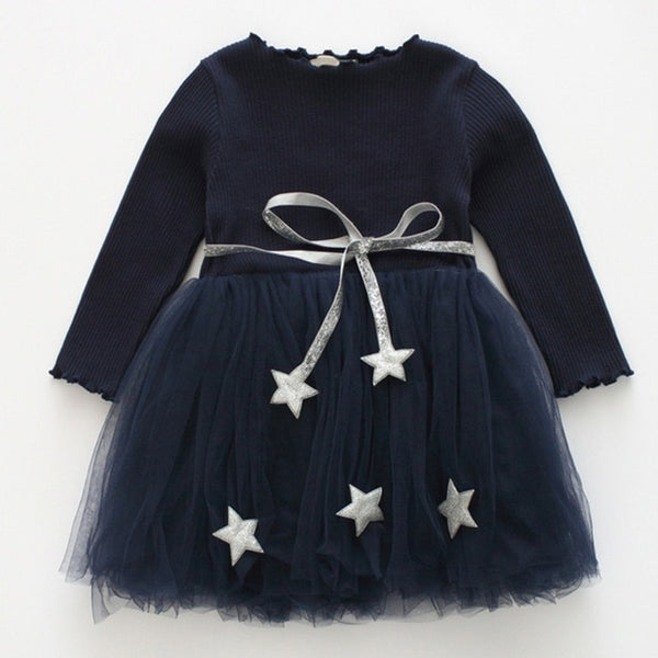 Bear Leader Girls Dress 2018 New Autumn Casual Style Cartoon Pink Long Sleeve Wool Bow Design For Princess Dress Girls Clothes