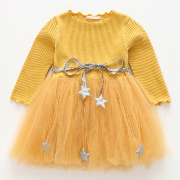Bear Leader Girls Dress 2018 New Autumn Casual Style Cartoon Pink Long Sleeve Wool Bow Design For Princess Dress Girls Clothes