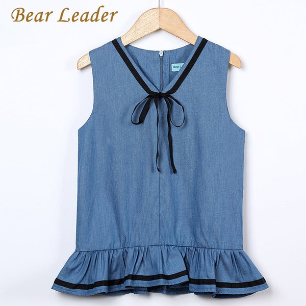 Bear Leader Autumn Winter Cartoon Letter Embroidery Sweatshirt Girl Fashion Long Hoodie Dress Pullover Moletom Feminina 2-6T
