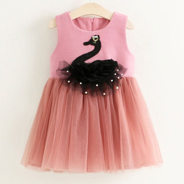 Bear Leader Girls Dress 2018 New Autumn Brand Girls Clothes Sleeveless Rabbit Ears With Fur Ball Accessories Children Clothing