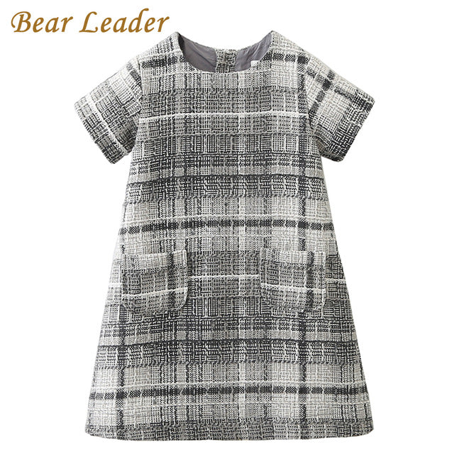 Bear Leader Girls Dress 2018 New Autumn Brand Girls Clothes Sleeveless Rabbit Ears With Fur Ball Accessories Children Clothing