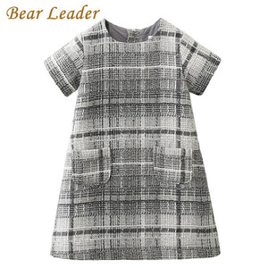 Bear Leader Girls Dress 2018 New Autumn Brand Girls Clothes Sleeveless Rabbit Ears With Fur Ball Accessories Children Clothing