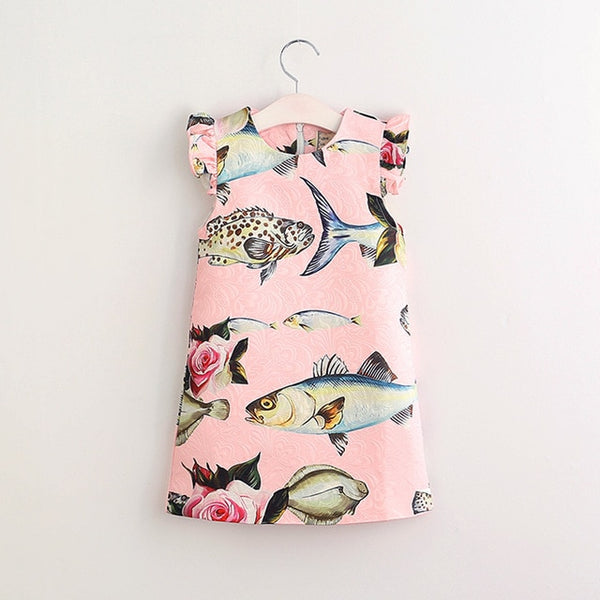 Bear Leader Girls Dresses 2018 New Brand Spring Princess Dress Kids Clothes Graffiti Print Design for Baby Girls Clothes 3-8Y