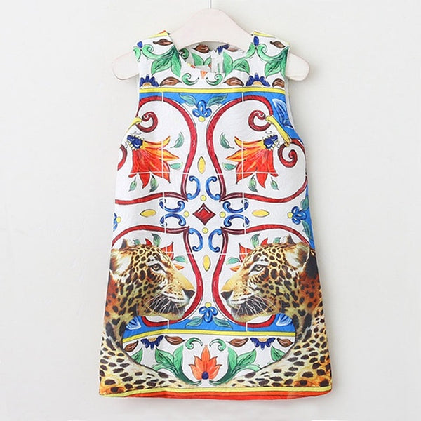 Bear Leader Girls Dresses 2018 New Brand Spring Princess Dress Kids Clothes Graffiti Print Design for Baby Girls Clothes 3-8Y