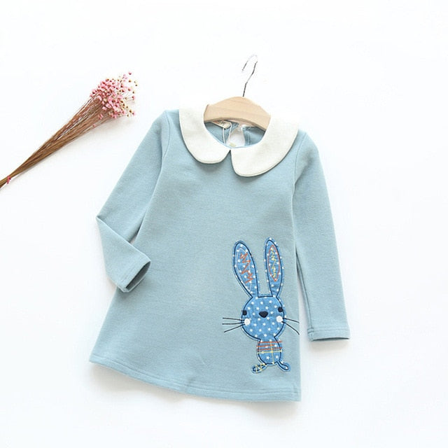 Bear Leader Autumn Long Sleeve Girls Dress New Casual Style Girls Clothes Cartoon Letter Pattern Printing Dress for Kids Clothes