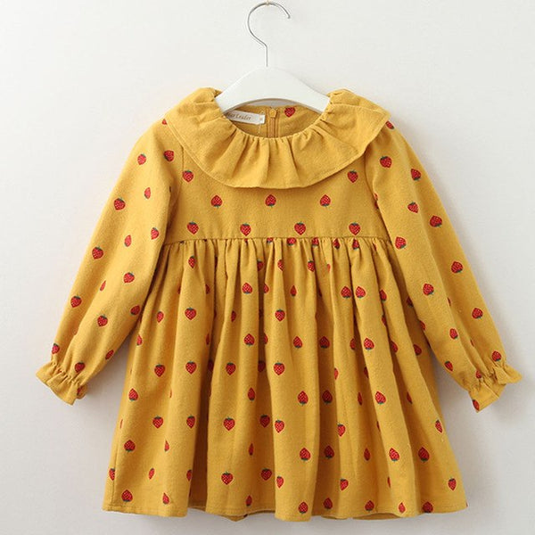 Bear Leader Autumn Long Sleeve Girls Dress New Casual Style Girls Clothes Cartoon Letter Pattern Printing Dress for Kids Clothes