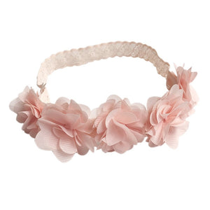 Sweet Headwear Hair accessories for Children Newborn Toddler New Baby Girls Flower Headband Pink Ribbon