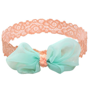 Baby Mesh Yarn Lace Flower Bow Headband Head-wear Fashion Girl Party Birthday Dress Wear Accessories
