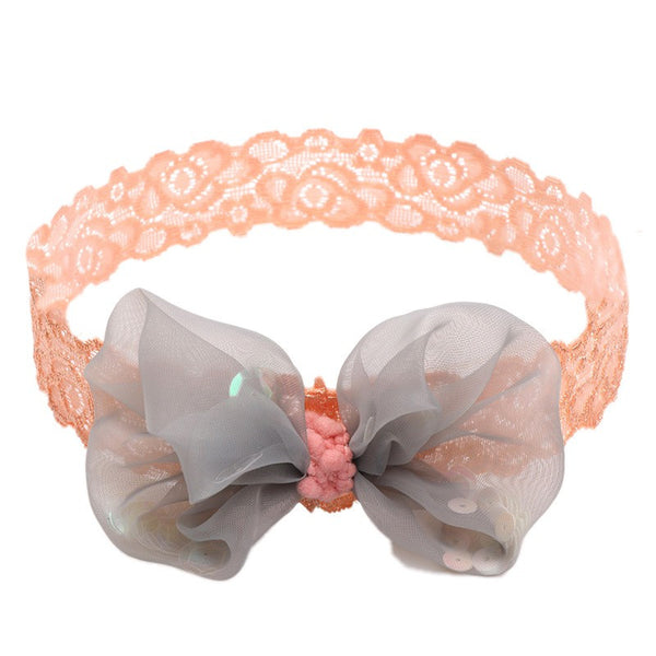 Baby Mesh Yarn Lace Flower Bow Headband Head-wear Fashion Girl Party Birthday Dress Wear Accessories