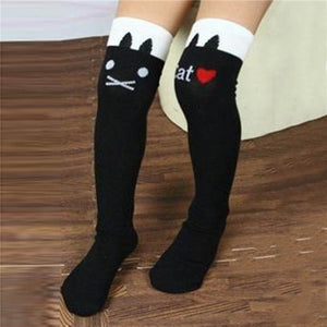 Toddlers Baby Kids Girls Knee High Socks School Cotton Tights Striped Stockings for Girls 1-8Y Collant Fille