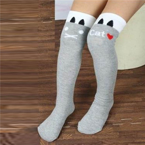 Toddlers Baby Kids Girls Knee High Socks School Cotton Tights Striped Stockings for Girls 1-8Y Collant Fille
