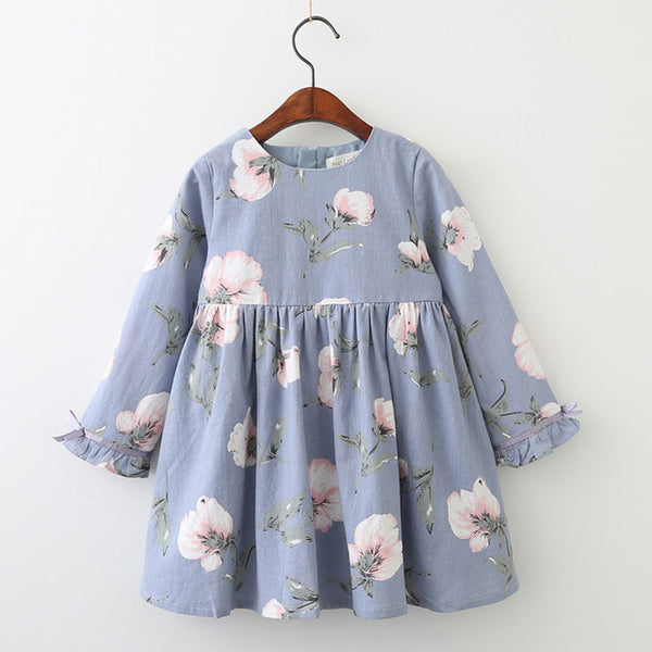 Bear Leader Girls Dress 2018 New Autumn Casual Ruffles A-Line Striped Full Sleeve Kids Dress For 3T-7T
