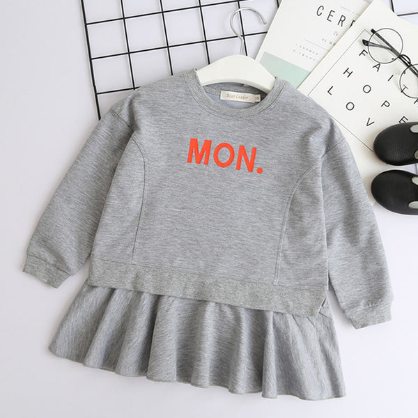 Bear Leader Girls dresses 2018 New spring&autumn casual style Asymmetrical striped princess dress The party for children clothes