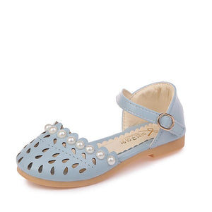 New Children Princess Pearl Beading Sandals Kids Comfortable Beach Shoes Fashion Cute Shoes Girls