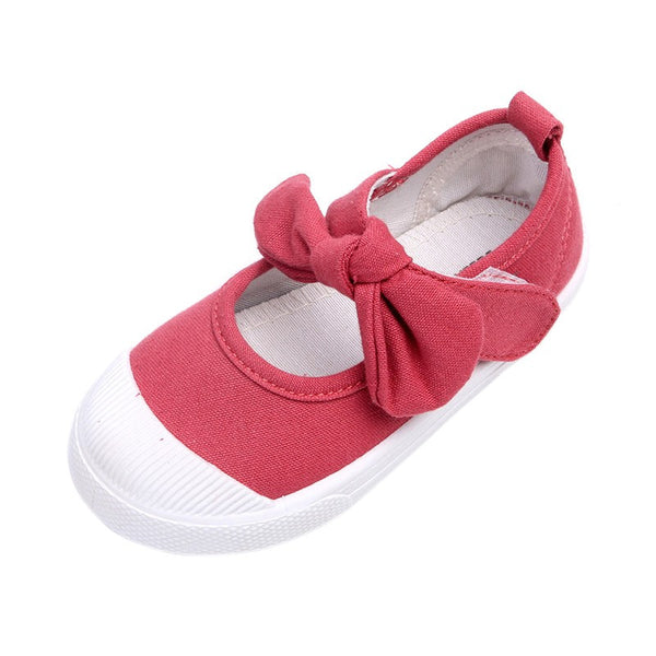 Baby Girl's Bow Casual Shoes Cotton Fashion Soft Comfortable Canvas Shoes For Baby To Walk