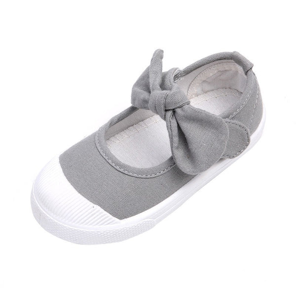 Baby Girl's Bow Casual Shoes Cotton Fashion Soft Comfortable Canvas Shoes For Baby To Walk