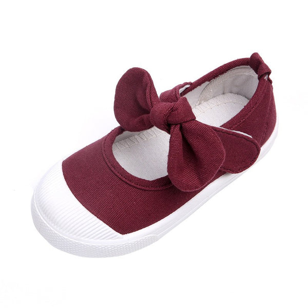 Baby Girl's Bow Casual Shoes Cotton Fashion Soft Comfortable Canvas Shoes For Baby To Walk