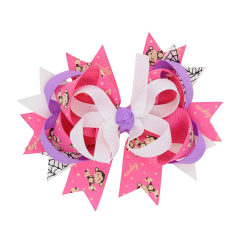 New Cute Bow Knot Hair Clip Cartoon Flower Hair Clip Headband Elasticity Baby Girls Hair Accessories